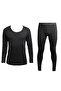 Men's Long Sleeve Top and Bottom Thermal Underwear Set - 2