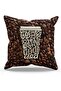 Double Sided Printed Coffee Time Patterned Suede Throw Pillow Cover