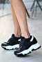 Black - Women's Hidden Wedge Heel Sneaker Sole Sports - 4