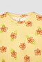 Girl's Regular Fit Floral Patterned Cotton Short Sleeve T-Shirt - 6