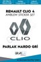 Renault Clio 4 Emblem Covering Sticker Set