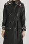 Leather Long Coat with Fur Detail - 2