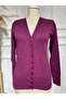 Women's Fine Knitwear Sleeve Cuffed Seasonal Buttoned Cardigan