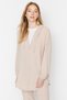 Stone Hooded Zippered Cardigan-Pants Woven Top-Bottom Set Tctss22Us0026 - 3
