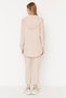 Stone Hooded Zippered Cardigan-Pants Woven Top-Bottom Set Tctss22Us0026 - 5