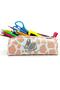 Pencil Case Cow Pattern Shoe Detailed Triangle Pencil Case Jumbo Vegan Leather Pen Holder - Pink (NUDE) - 3