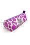 Pencil Case Cow Pattern Shoe Detailed Triangle Pencil Case Jumbo Vegan Leather Pen Holder - Purple - 4