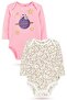 2-Piece 100% Cotton Organic Printed Snap Fastener Baby Bodysuit