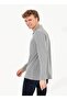 Polo Neck Gray Melange Men's Sweatshirt Gtp01sk022 - 5