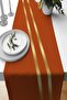 Orange 40 X 140 Gold Premium Suede Woven Fabric Stain-Resistant Tablecloth Runner Rnr502