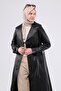 Women's Genuine Leather Overcoat - 2