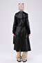 Women's Genuine Leather Overcoat - 7