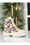 04271 Waterproof Cold Resistant Non-Slip Girl's Boots with Wool Inside and Zipper