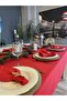 Royal Linen Textured Tablecloth Red - 7