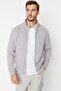 Gri Regular/Normal Kesim Fermuarlı Sıcak Tutan Kalın Anti-pilling Polar Sweatshirt TMNAW23HI00050 - 2