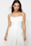 Ecru Boning Detail Knit Satin Bustier TPRSS23BS00006
