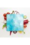لوح تقطيع زجاجي بنمط السحابة الزرقاء المربعة