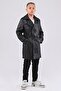 Genuine Leather Children's Trench Coat