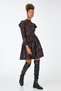 Women's Long Sleeve High Collar Floral Dress 3wal80022ık