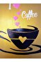 Hand Painted Gold Gilded Tea Coffee Promise Engagement Service Presentation Decorative Tray - 6