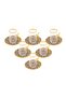 Leopard Pattern Tea Set with Handles 12 pcs - 2