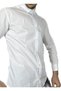 Men's White Groom Suit Ankle Collar Cufflinks Slim Fit Shirt