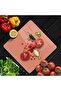 لوح تقطيع زجاجي مربع بلون السلمون - 2