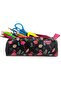 Pencil Case Flamingo Black Triangle Pencil Case Jumbo Vegan Leather Pen Holder - 3