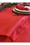 Royal Linen Textured Tablecloth Red - 4