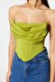 Açık Yeşil Crop Astarlı Korse Detaylı Örme Büstiyer TPRSS23BS00006 - 4