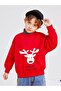 Christmas Christmas Christmas Printed Family Combination Deer Printed Red Sweatshirt (Price is for one single) - 4