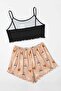 Tex Supersoft Shorts Set, Coffee Cream - 2
