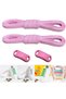 Takbırak New Generation Practical Laces, Shoelace, Clip-on Elastic Boots, Children, Shoelaces, Pink