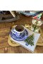 Green Red Embroidered & Christmas Tree Embroidered Cocktail Napkin - 2 Pieces 100% Linen - 7