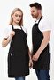 Waterproof Stain Resistant Neck Adjustable Apron with Pockets Kitchen Cafe Barista Dish Waiter Chef Cook Waiter - 4