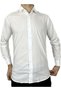 Men's White Groom Suit Ankle Collar Cufflinks Slim Fit Shirt - 4