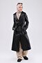 Women's Genuine Leather Overcoat - 5