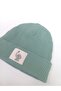 Unisex Children's Mint Green Beret with Elephant Label - 2