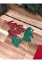 6 Pieces Red and Green Mixed Christmas Hat Motif New Year's Tableware Ornament Glittered Eva Toothpick - 4