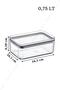 0.75 Lt Rectangular Gasketed, Leak-Proof Lid Storage & Food Container 3 Transparent - 7