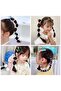 Black Towel Rubber Buckle Small Hair Accessory 10 Pieces - 2