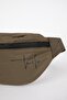 Men's Khaki Extra Compartment Ultra Light Waist Bag U3650AZNS - 4