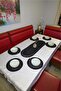 Embroidered Black, Placemat Jute 6-Piece Charger Plate and Runner Set, Durable, Heat Sensitive. - 2