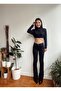 Bella Flared Leg Jeans Black Colorfast Extra Lycra High Waist Long Leg (collector) - 6
