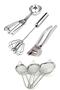 Ice Cream Cookie Serving Spoon, Automatic Whisk, Garlic Crusher, 3 Size Tea Strainer