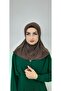وشاح حجاب عملي جاهز تكتيكي باللون البني - 5
