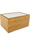 Wooden Desktop Horizontal Napkin Holder 24 Pieces Restaurant Dispenser African Walnut - 3