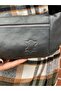 100% Real Leather Women's Waist Bag Black 24*16*5 Cm - 6