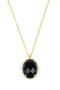 Onyx Natural Stone Gold Colored Necklace