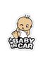 Baby In Car Auto, Motorcycle, Helmet, Laptop Sticker 17x12 Cm